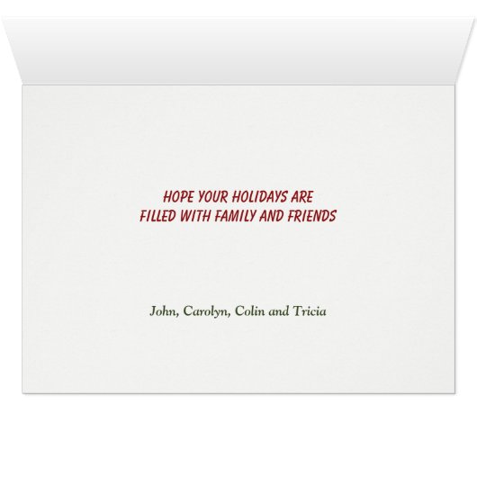 Golden Retriever Snowman Friends Weihnachten (Innenansicht Horizontal (Unten))