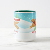 Golden Retriever Snowy Christmas Tasse (Mittel)