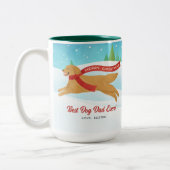 Golden Retriever Snowy Christmas Tasse (Links)