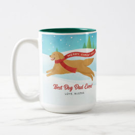 Golden Retriever Snowy Christmas Tasse