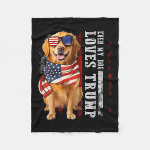 Golden Retriever sogar meine Hunde Lieben Trump Fu Fleecedecke