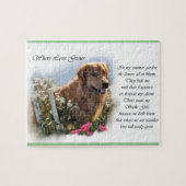 Golden Retriever Sommergarten Puzzle (Horizontal)