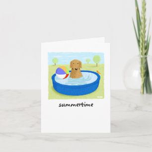 Golden retriever "Sommerzeit " Karte