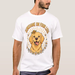 Golden Retriever Sonnenschein Auf Vier Beinen T-Sh T-Shirt