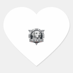 Golden Retriever Sorry I Have Plans Hunde Liebhabe Herz-Aufkleber