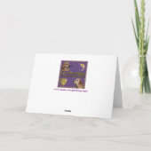 Golden Retriever spannende Showgirls Geburtstag Karte (Rückseite)