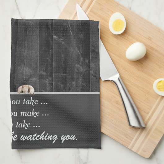 Golden Retriever Spaß auf Stallholz Geschirrtuch (Viertel Falte)