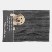 Golden Retriever Spaß auf Stallholz Geschirrtuch (Horizontal)