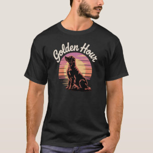 Golden Retriever Spaß - Sonnenuntergangsstunde T-Shirt