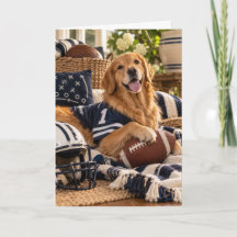 Golden Retriever Spieltags-Fußballkarte