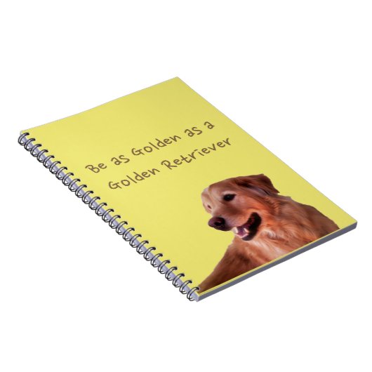 Golden Retriever Spiral Foto Notebook Notizblock (Rechte Seite)