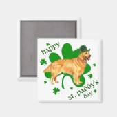 Golden Retriever St Paddy's Day Magnet (Vorderseite/Rückseite)