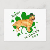 Golden Retriever St Paddy's Day Postkarte (Vorderseite)