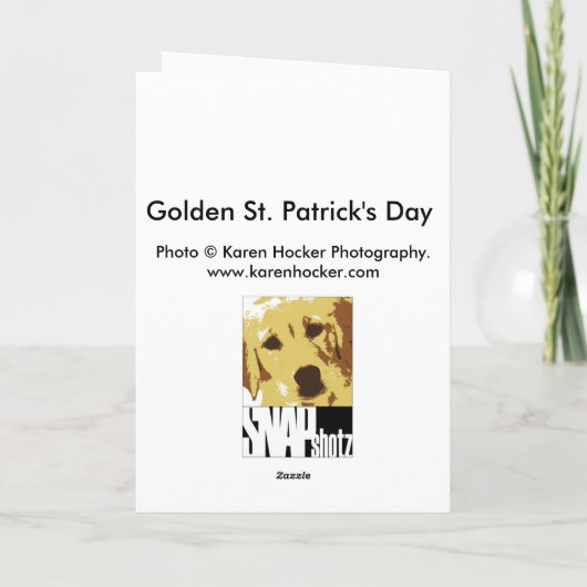 Golden retriever-St Patrick Tag Karte (Rückseite)