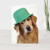 Golden retriever-St Patrick Tag Karte (Vorderseite)