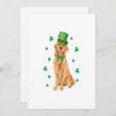Golden Retriever St Patricks Day Funny Dog Lover Ankündigung (Vorne/Hinten)