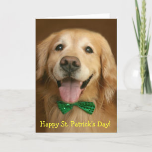 Golden Retriever St. Patrick's Day Karte