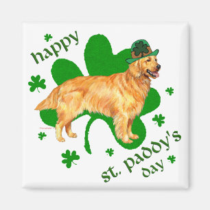 Golden Retriever St. Patrick's Day Magnet