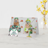 Golden Retriever St. Patrick's Day Shamrockers Karte (Gelbe Blume)