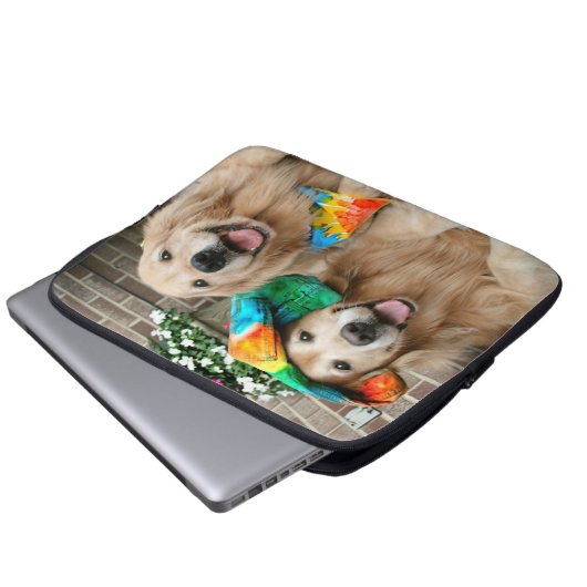 Golden retriever-starke Laptop-Hülse Laptopschutzhülle (Vorne Knopf)