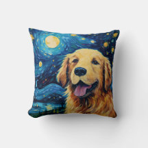 Golden Retriever Starry Night