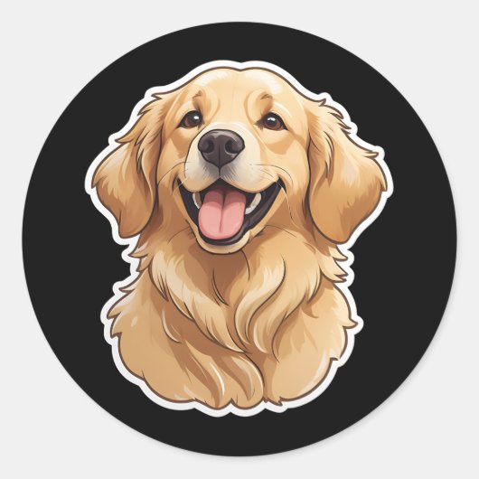 Golden Retriever Sticker (Vorderseite)