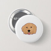 Golden Retriever Sticker Button (Vorne & Hinten)