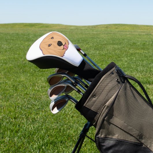 Golden Retriever Sticker Golf Headcover (In SItu)