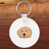 Golden Retriever Sticker Schlüsselanhänger (Vorderseite)