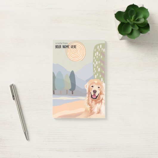 GOLDEN RETRIEVER Sticky Notes Post-it Klebezettel (Büro)