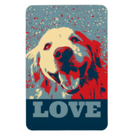 Golden Retriever Stilisierte Liebe Magnet