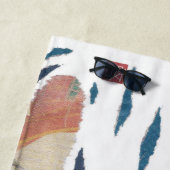 Golden retriever, Strand-Hund, modern Strandtuch (Beispiel)