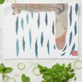 Golden retriever, Strand-Hund, Paddel-Brett Küchentuch (Gefaltet)