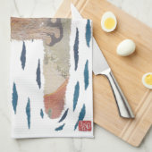 Golden retriever, Strand-Hund, Paddel-Brett Küchentuch (Viertel Falte)