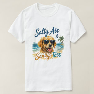 Golden Retriever Strand Salzwasser Luft Sandig T-Shirt