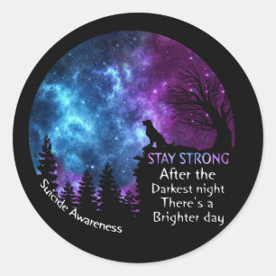 Golden Retriever Suicide Awareness Bleibe Pet Love Runder Aufkleber