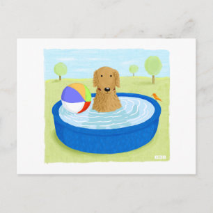 Golden Retriever "Summertime" Postkarte