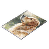 Golden Retriever Sunlit Portrait Notebook Notizblock (Linke Seite)