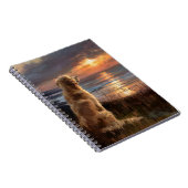Golden Retriever Sunset Notebook Notizblock (Rechte Seite)