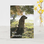 Golden Retriever Sympathy Card Karte (Gelbe Blume)