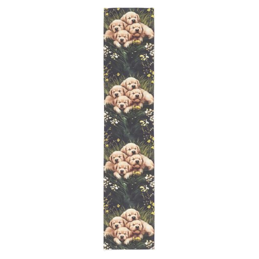 Golden Retriever Table Runner Kurzer Tischläufer (Vorderseite)