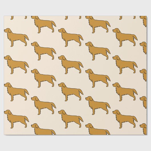 Golden Retriever Taschentücher Geschenkpapier (Flach)