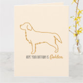 Golden Retriever Taschentücher Karte (Gelbe Blume)
