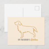 Golden Retriever Taschentücher Postkarte (Vorne/Hinten)