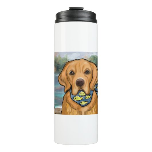 Golden Retriever Thermosbecher (Vorderseite)