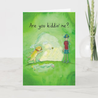 Golden Retriever Thrower - Funny Boss's Day Card Karte