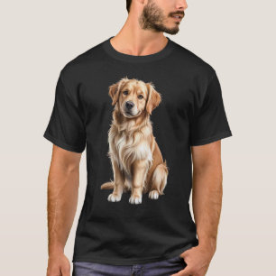 Golden Retriever Tierarzthelferin Hundetrainer Tie T-Shirt