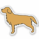 Golden Retriever Tissue Paper  Aufkleber (Vorderseite)
