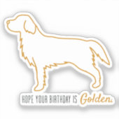 Golden Retriever Tissue Paper  Aufkleber (Vorderseite)