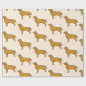Golden Retriever Tissue Paper Geschenkpapier (Flach)